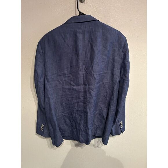 Peter Millar Mens XL Linen Silk Blazer Blue - Picture 6 of 10